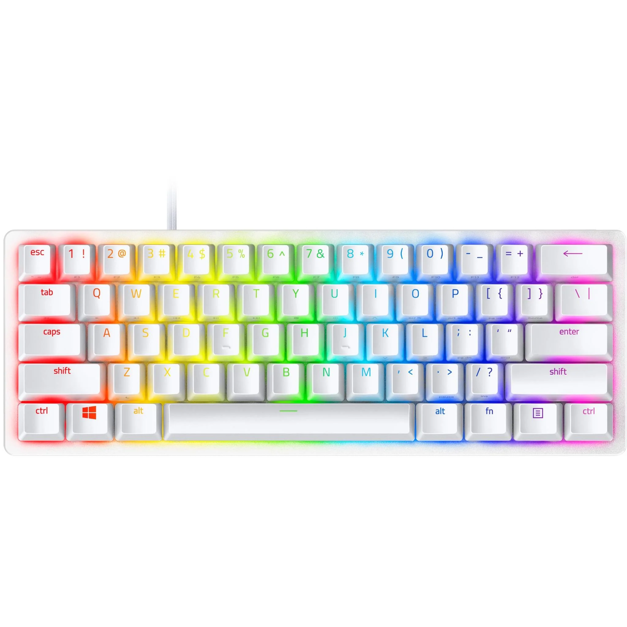 Razer Huntsman Mini 60% Optical Gaming Keyboard Mercury Edition (Linear Red Switch) - Image 2