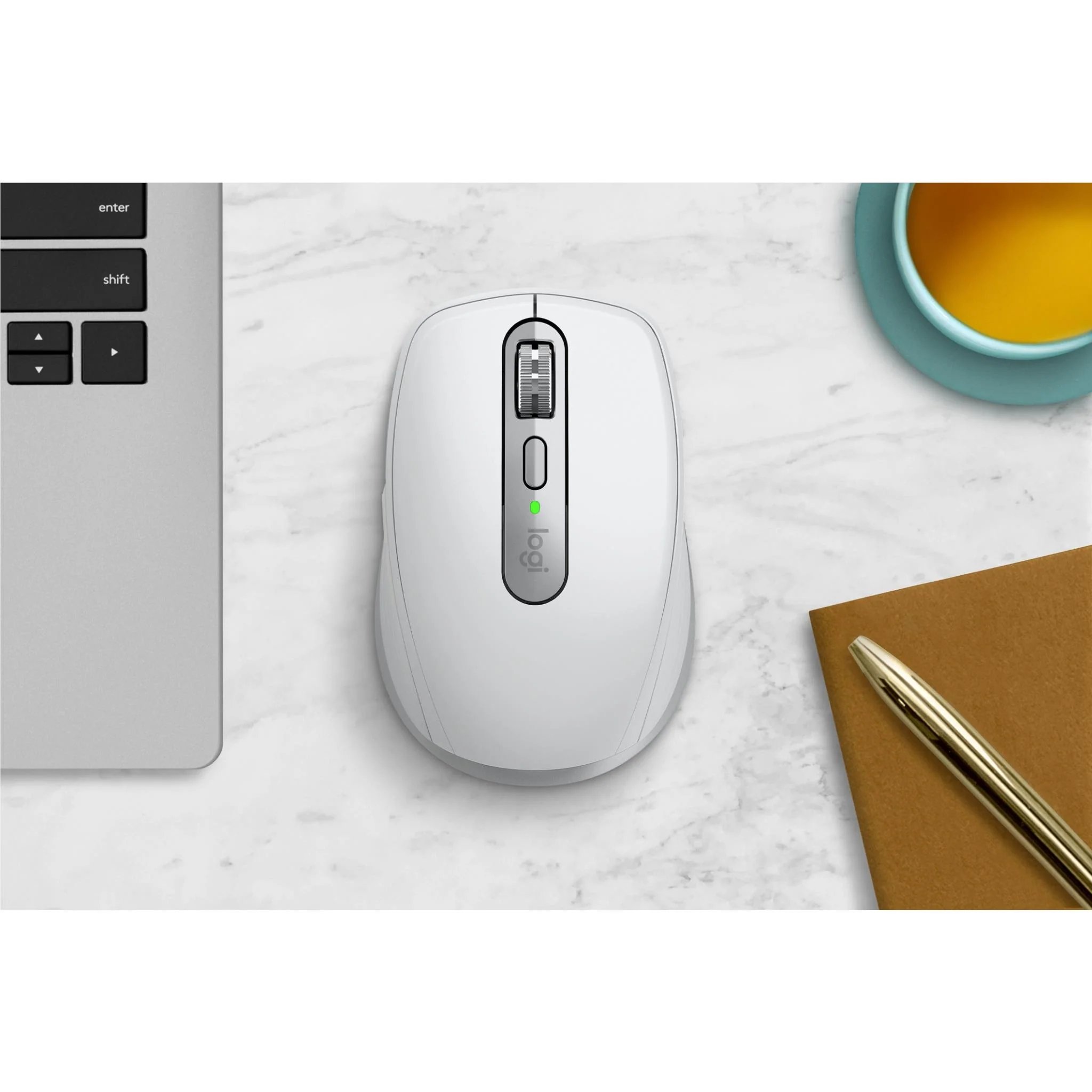 Logitech MX Anywhere 3S Wireless Mouse for Mac (Pale Grey) - Image 5