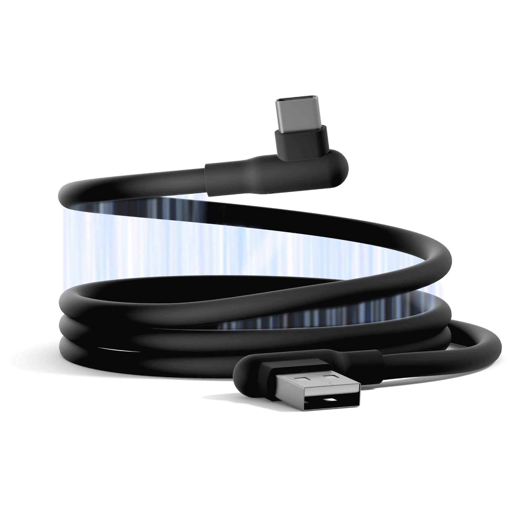Cygnett DriveSync 70cm Magnetic Silicone USB-A to USB-C Right Angled Cable - Image 2